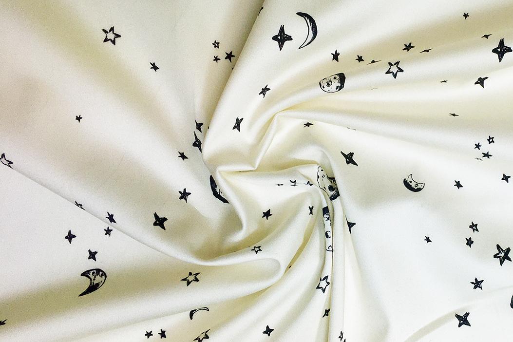 Baumwollsatin - Sterne