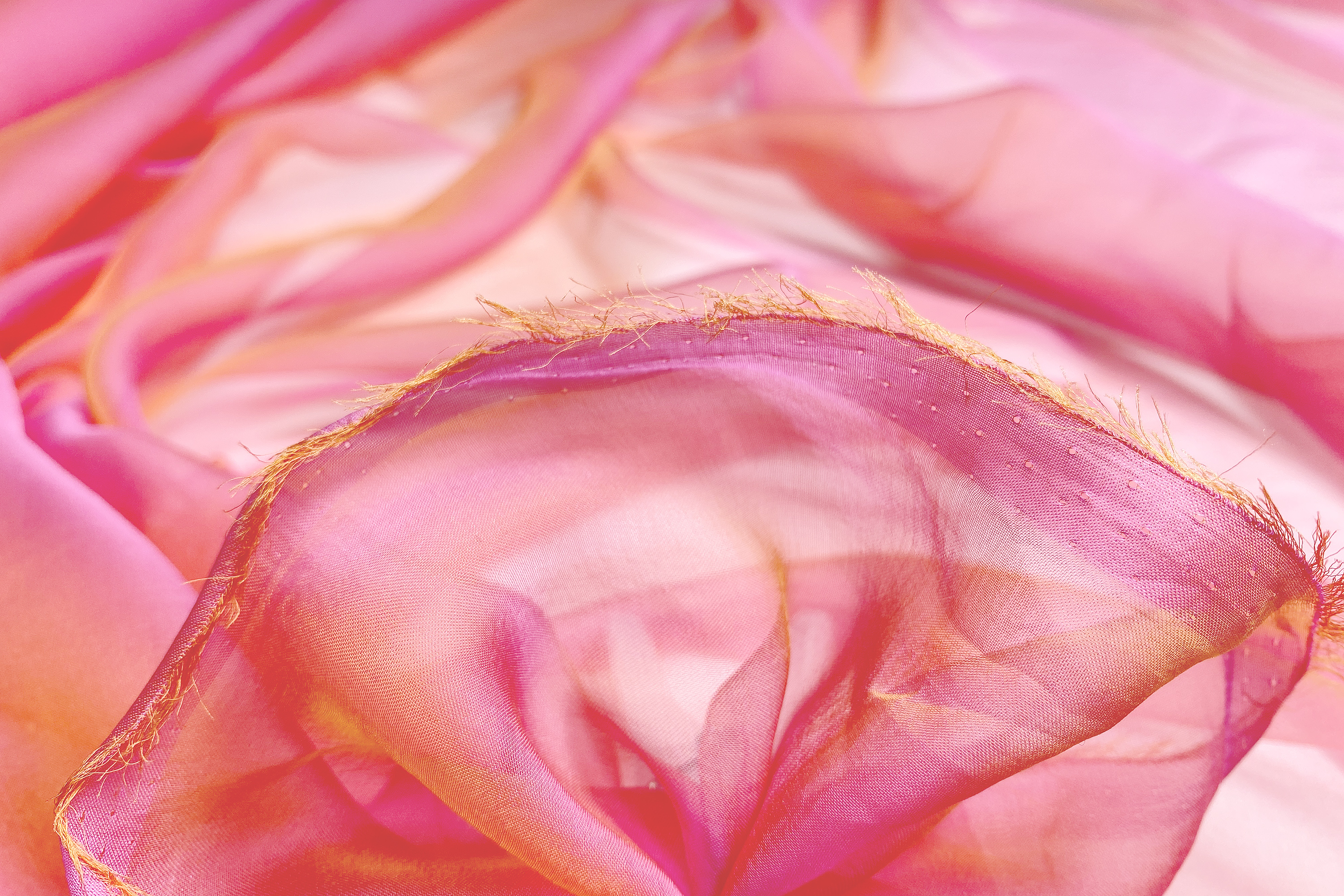 Chiffon changierend rosa-orange