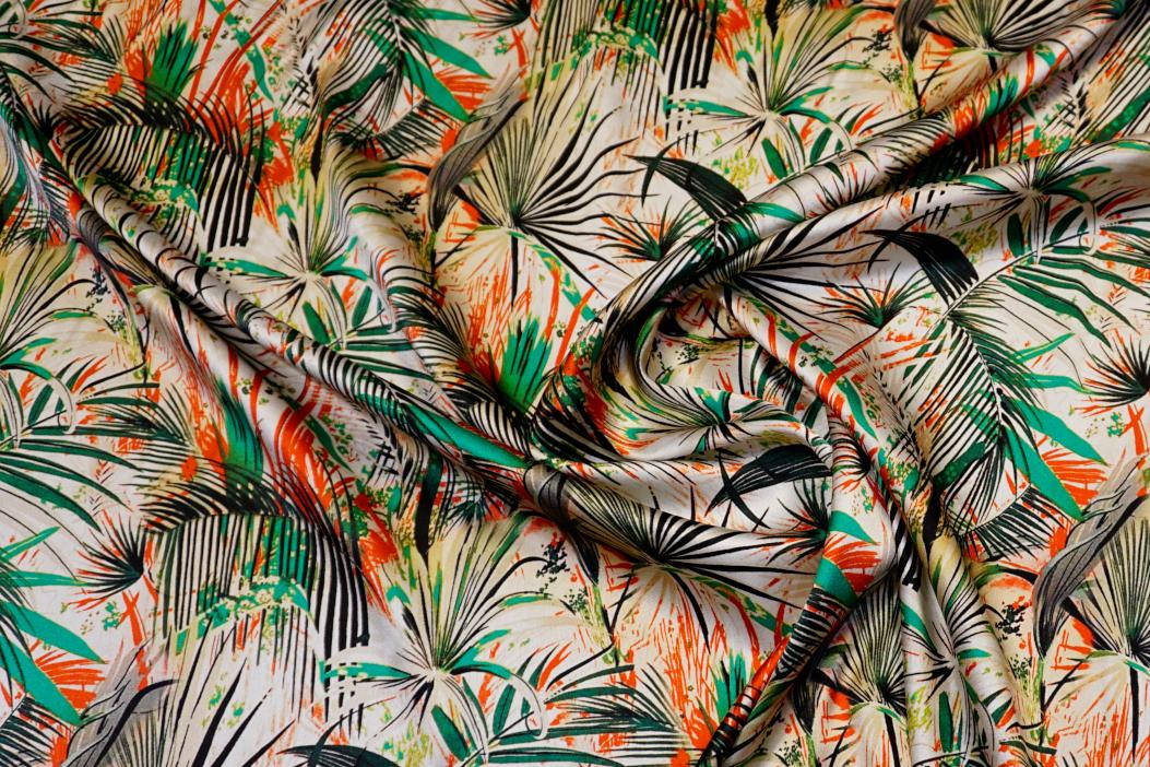 Seidenstretch - Palmenblätter