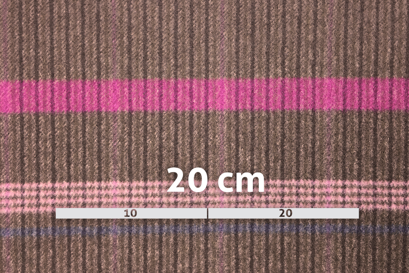 Kaschmir Double Face - petrol/braun kariert