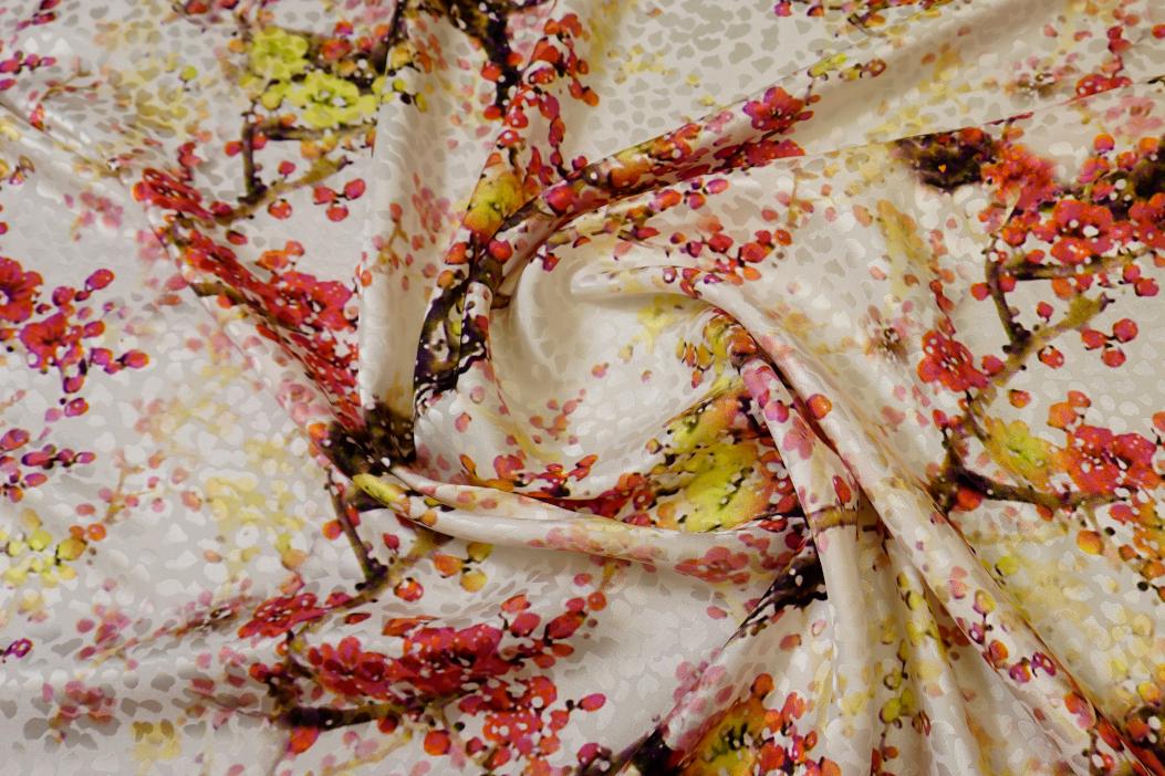 Seidenjacquard - Blüten