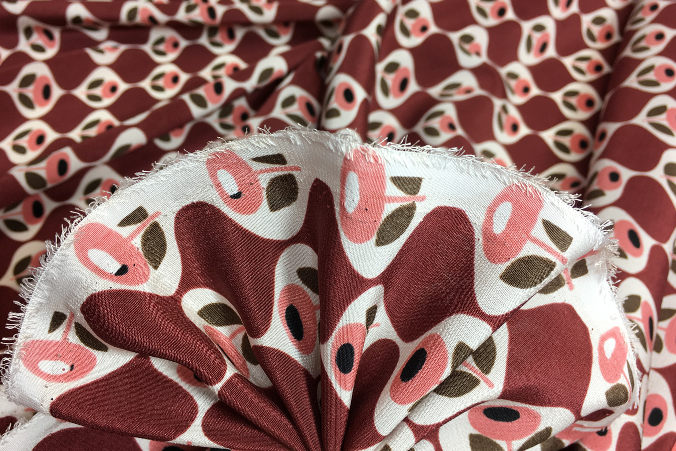 Crêpe de Chine - 70er Druck