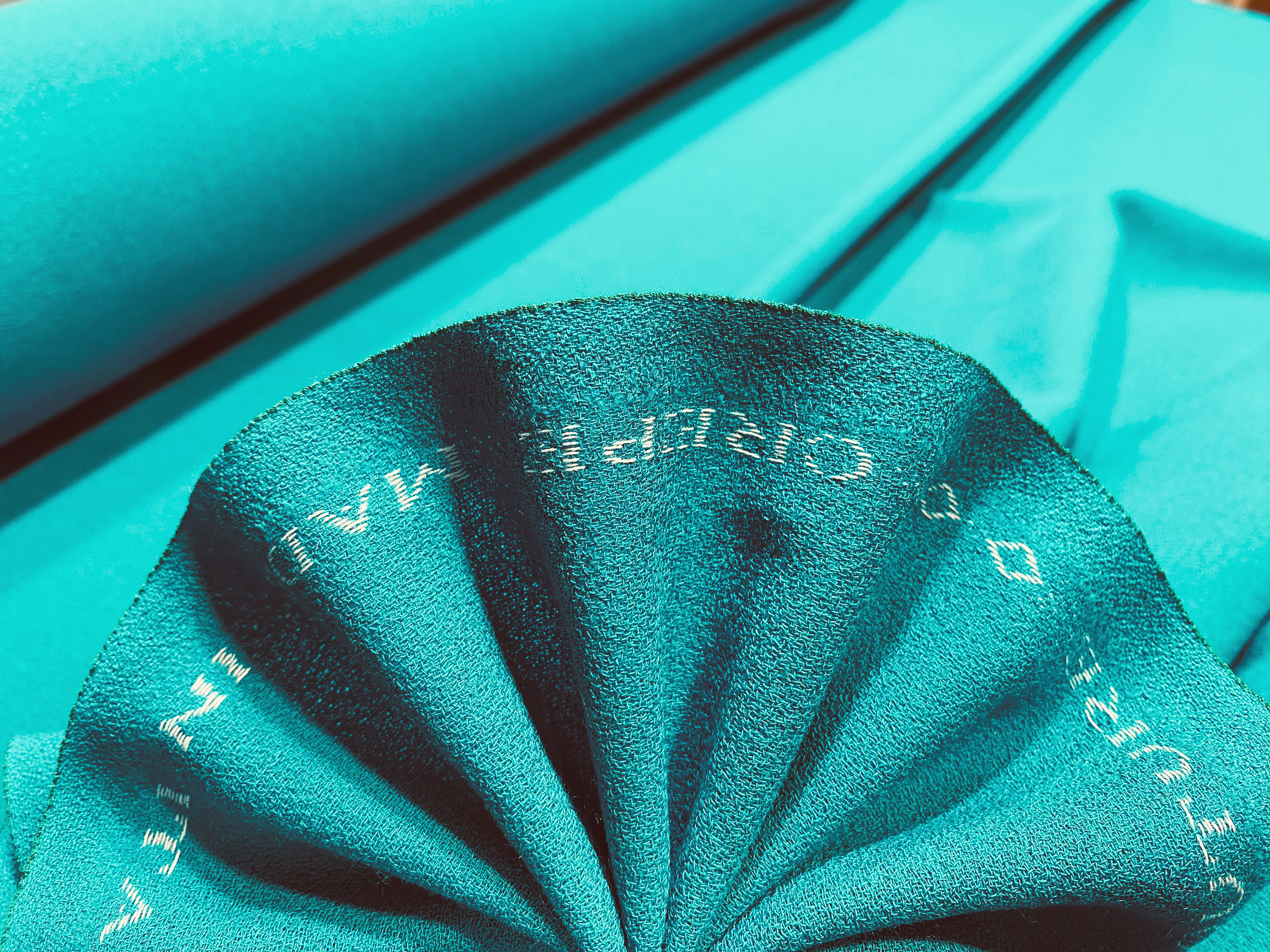 Schurwollcrêpe türkis