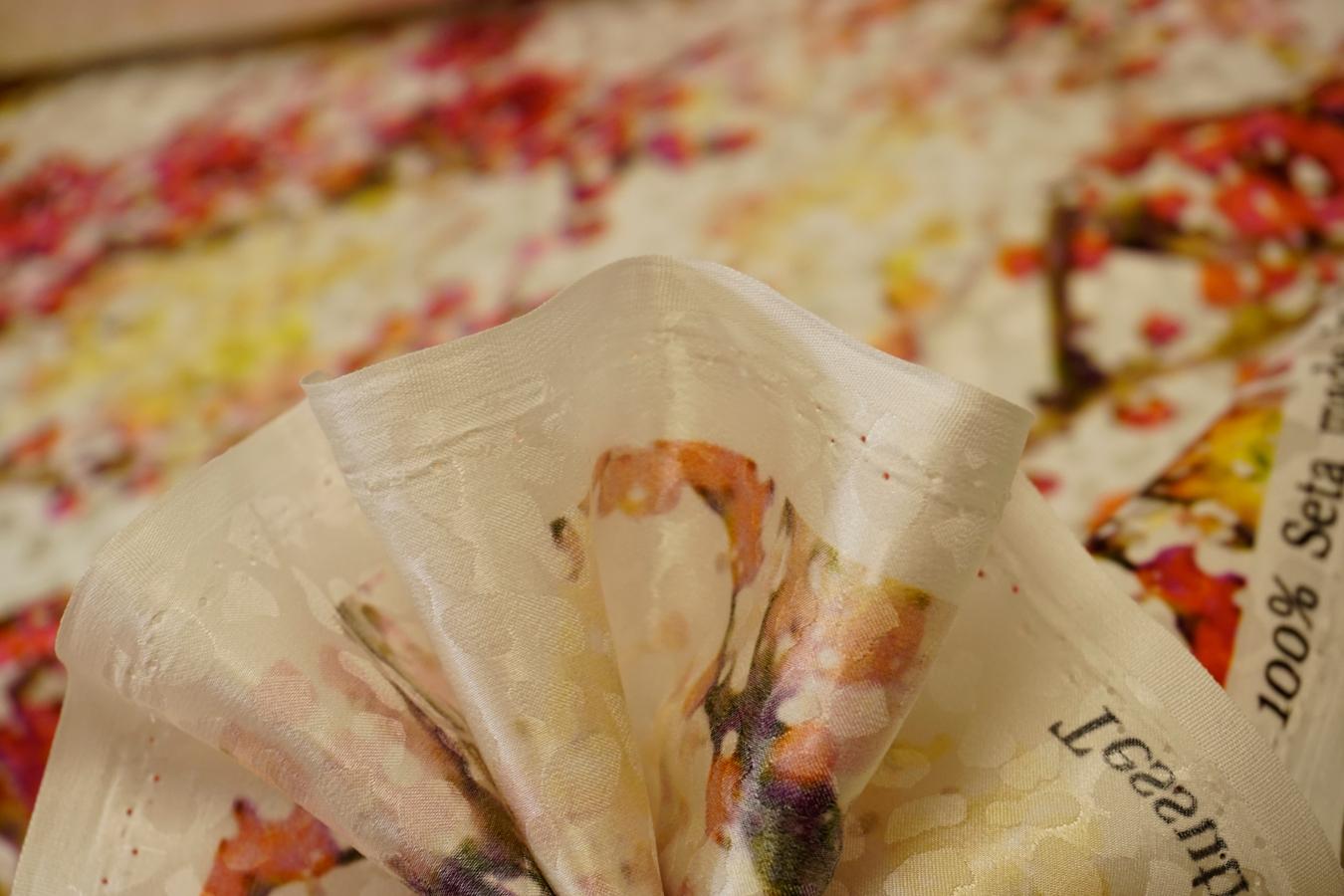 Seidenjacquard - Blüten