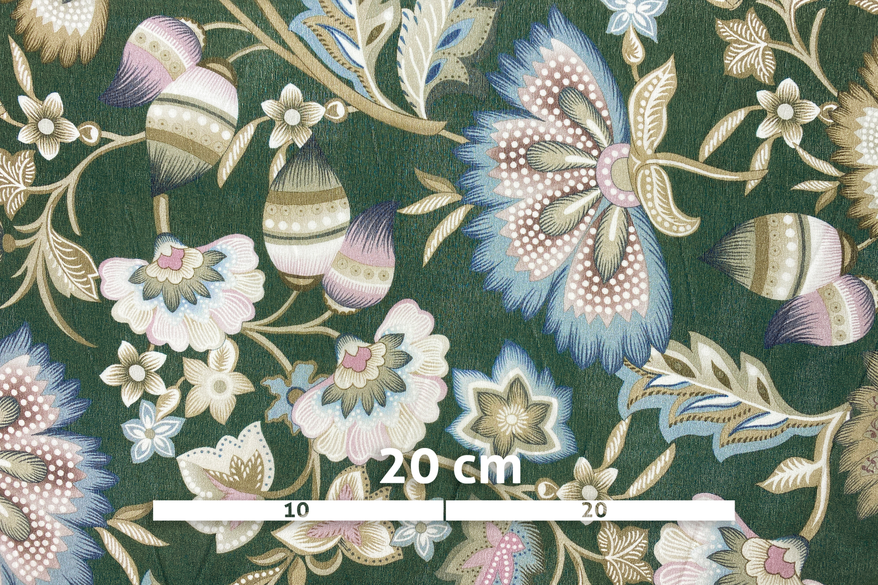 Georgette grün-bunt