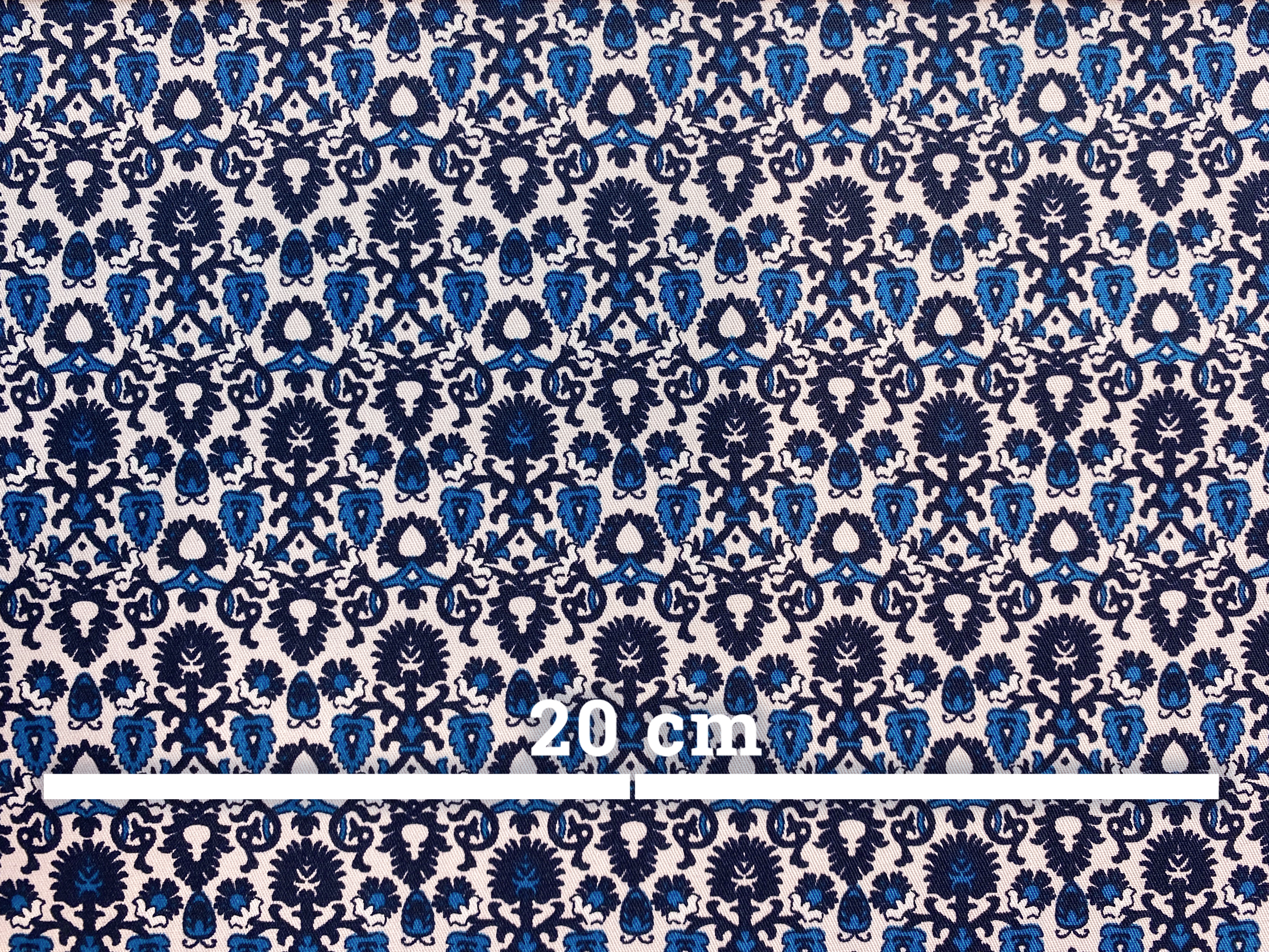 Baumwolle Kleiderware blau-beige