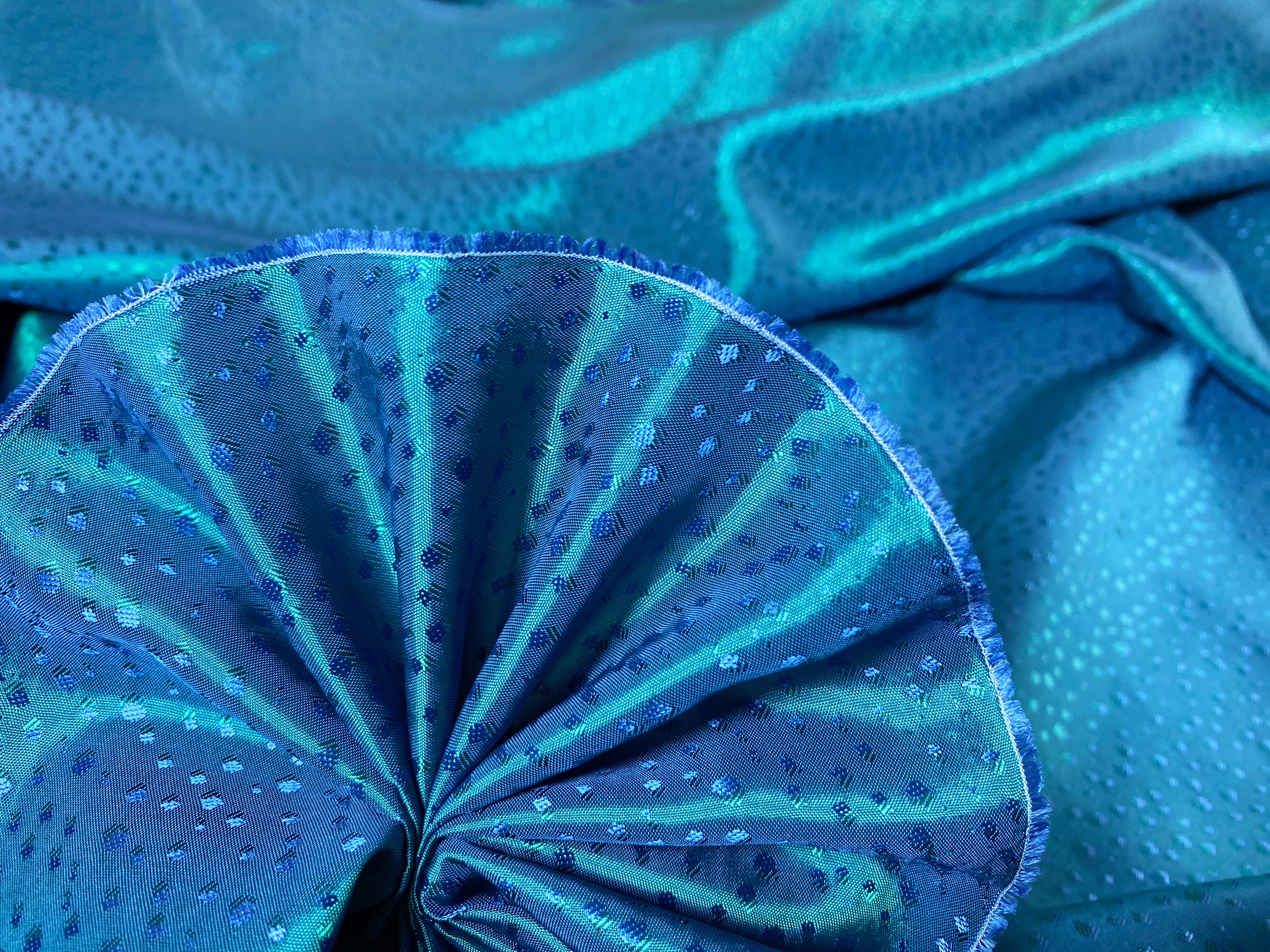 Jacquardfutter türkisblau