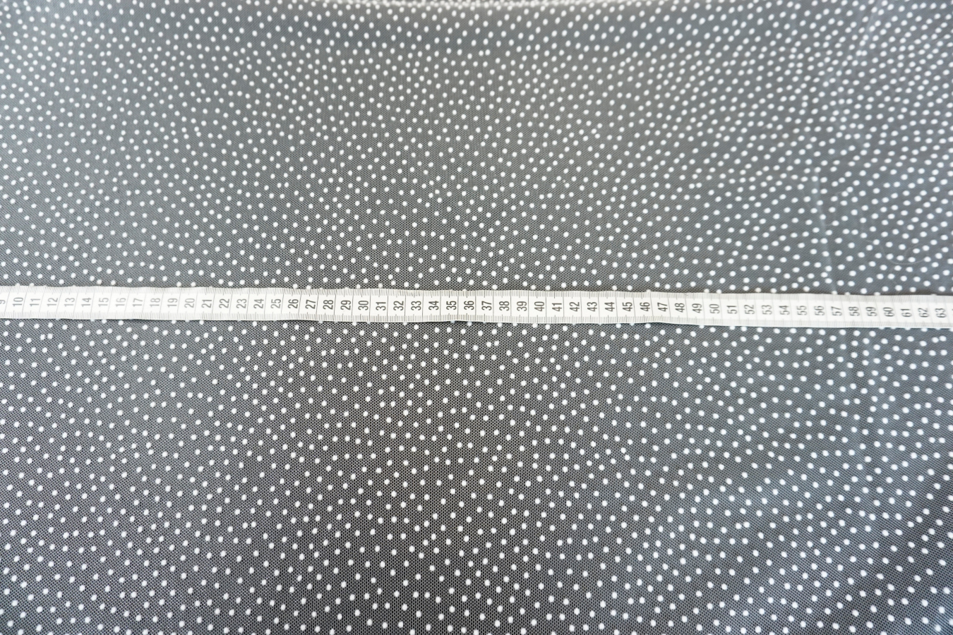 Beflockter Tüll - ecru