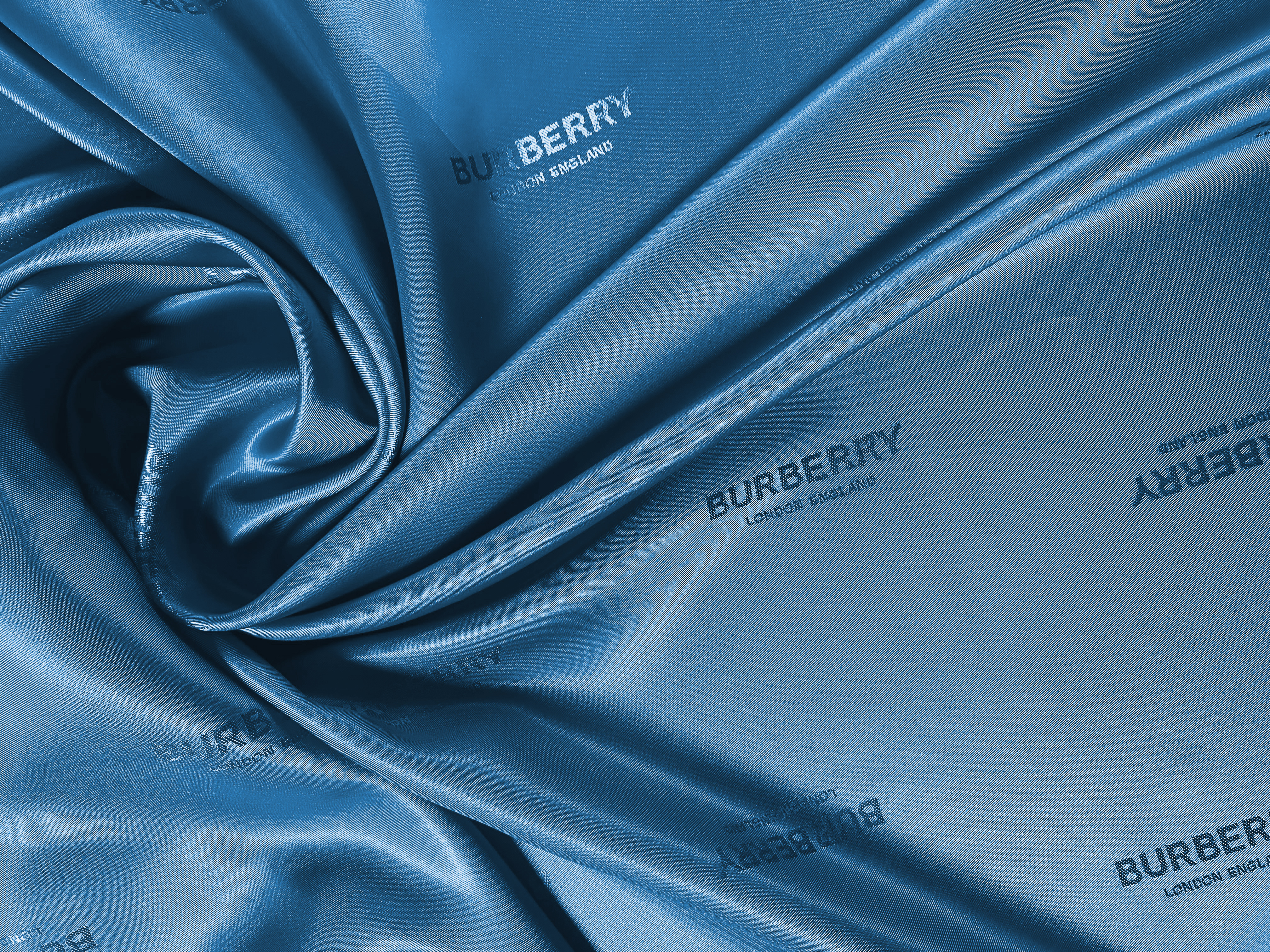 Viskosefutter Burberry mittelblau