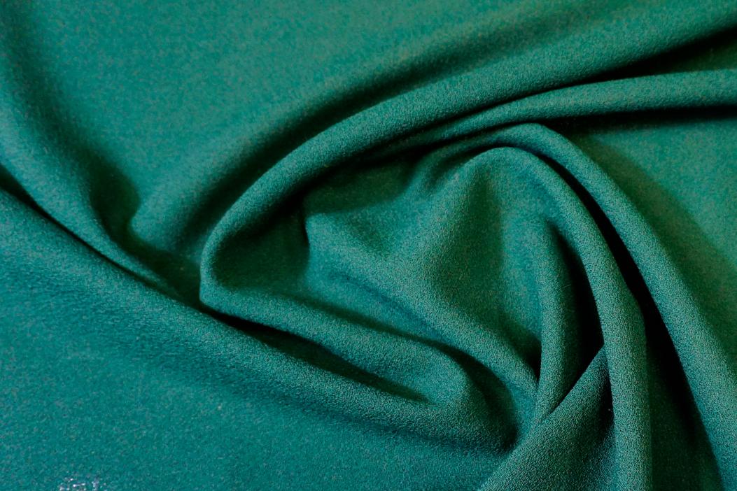 Schurwollcrêpe - waldgrün