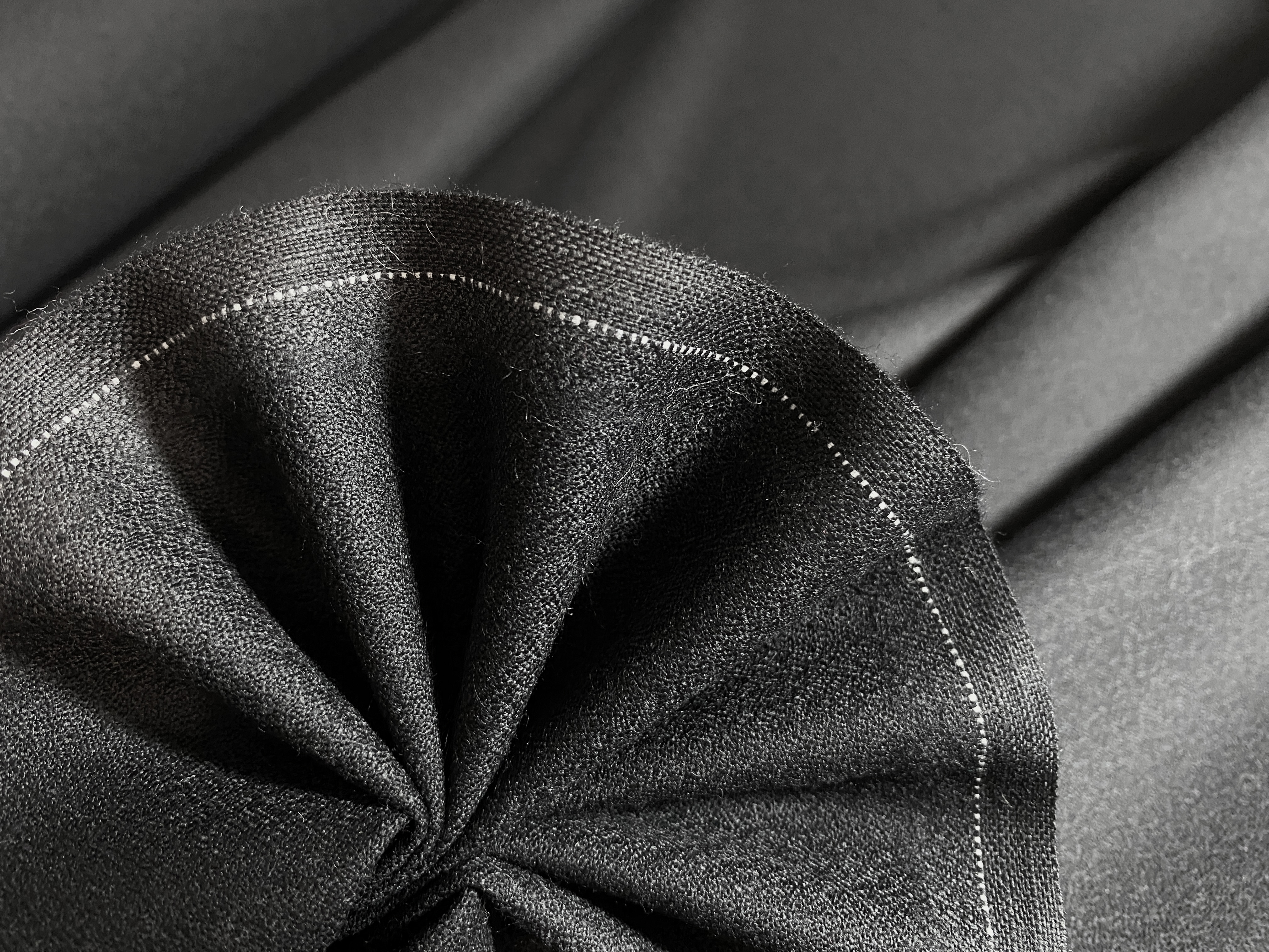 Schurwolle Crêpe schwarz