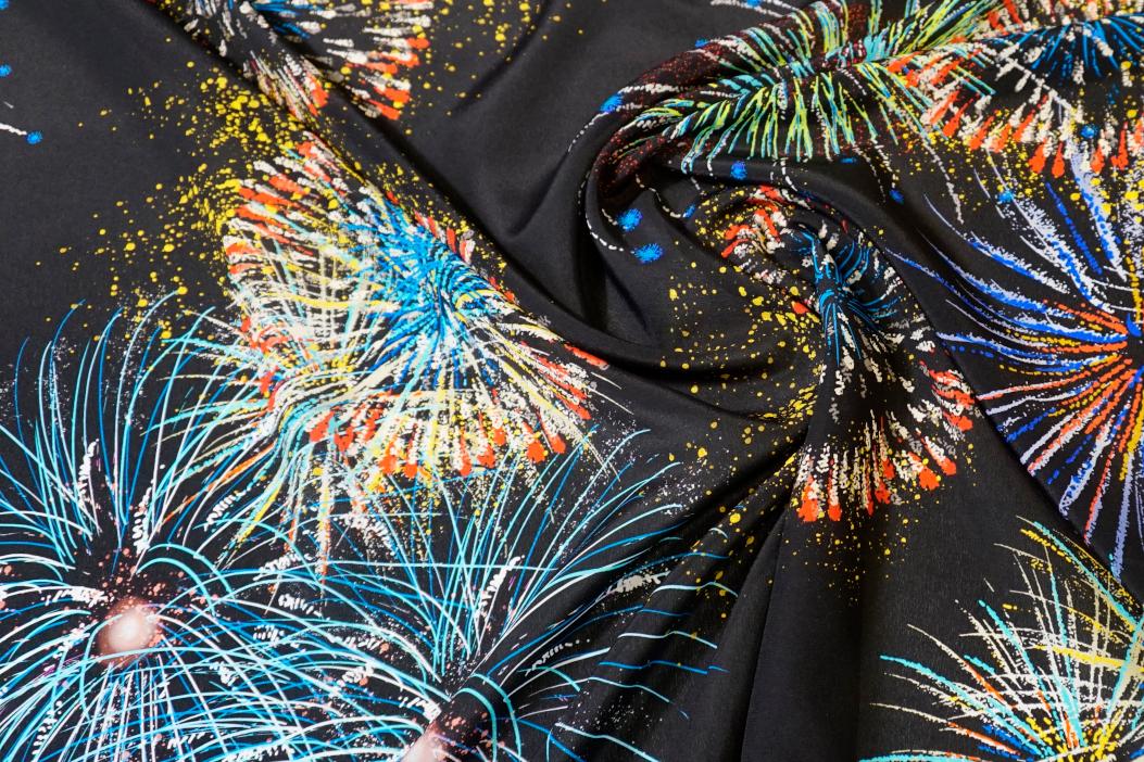 Seidencrêpe - Feuerwerk