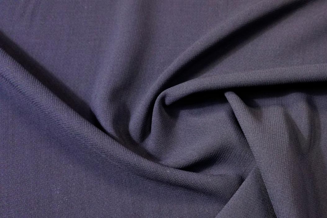 Schurwolle - Doppelcrêpe dunkelblau