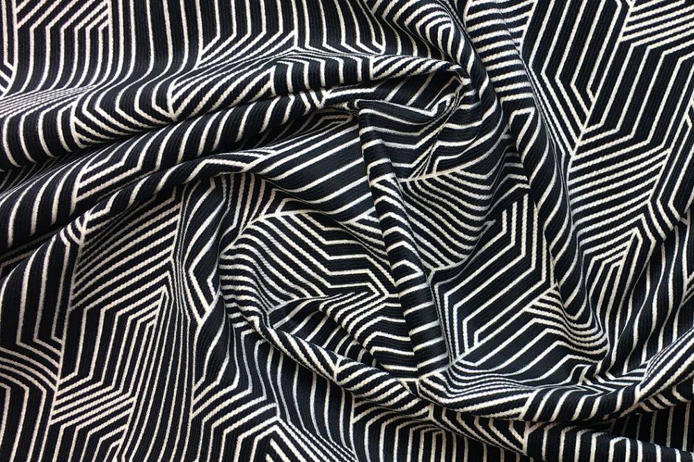 Feincord - schwarz-creme