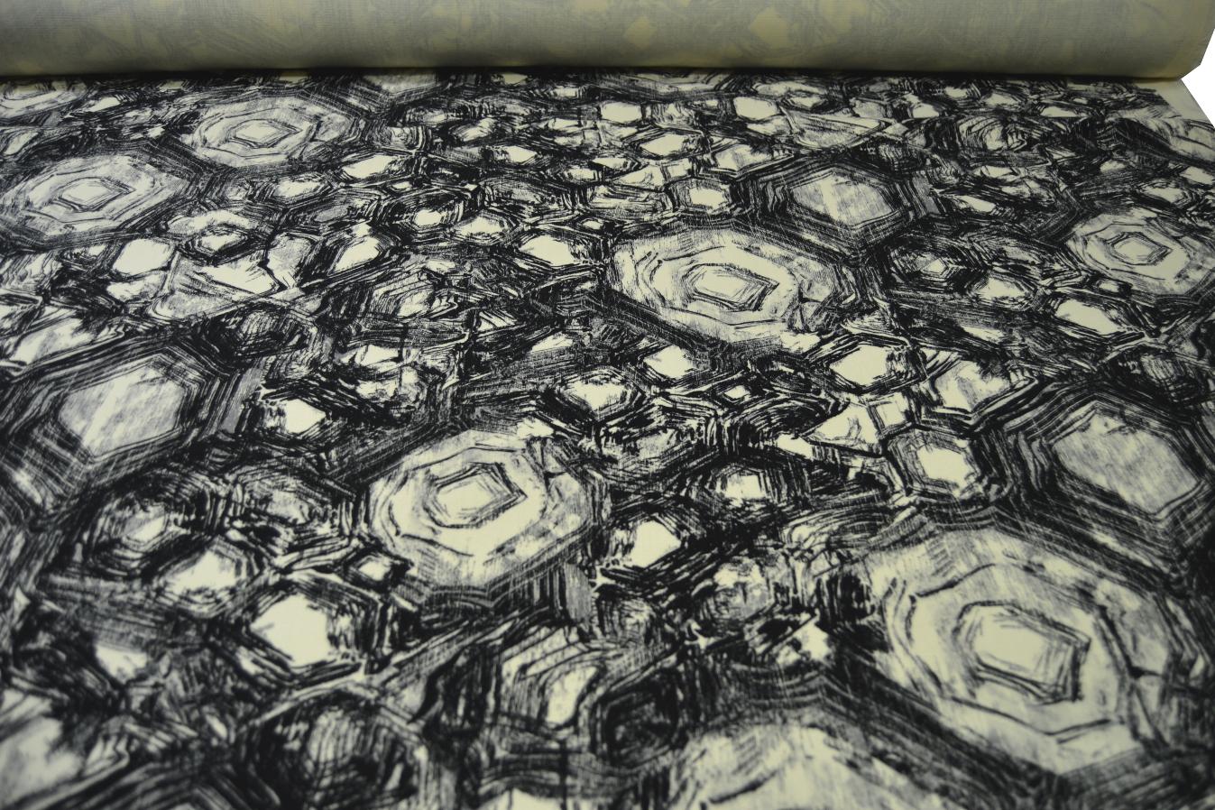 Schurwolle - schwarz-wollweiß