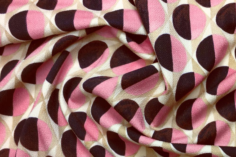 Schurwolle Punktmuster rose-braun