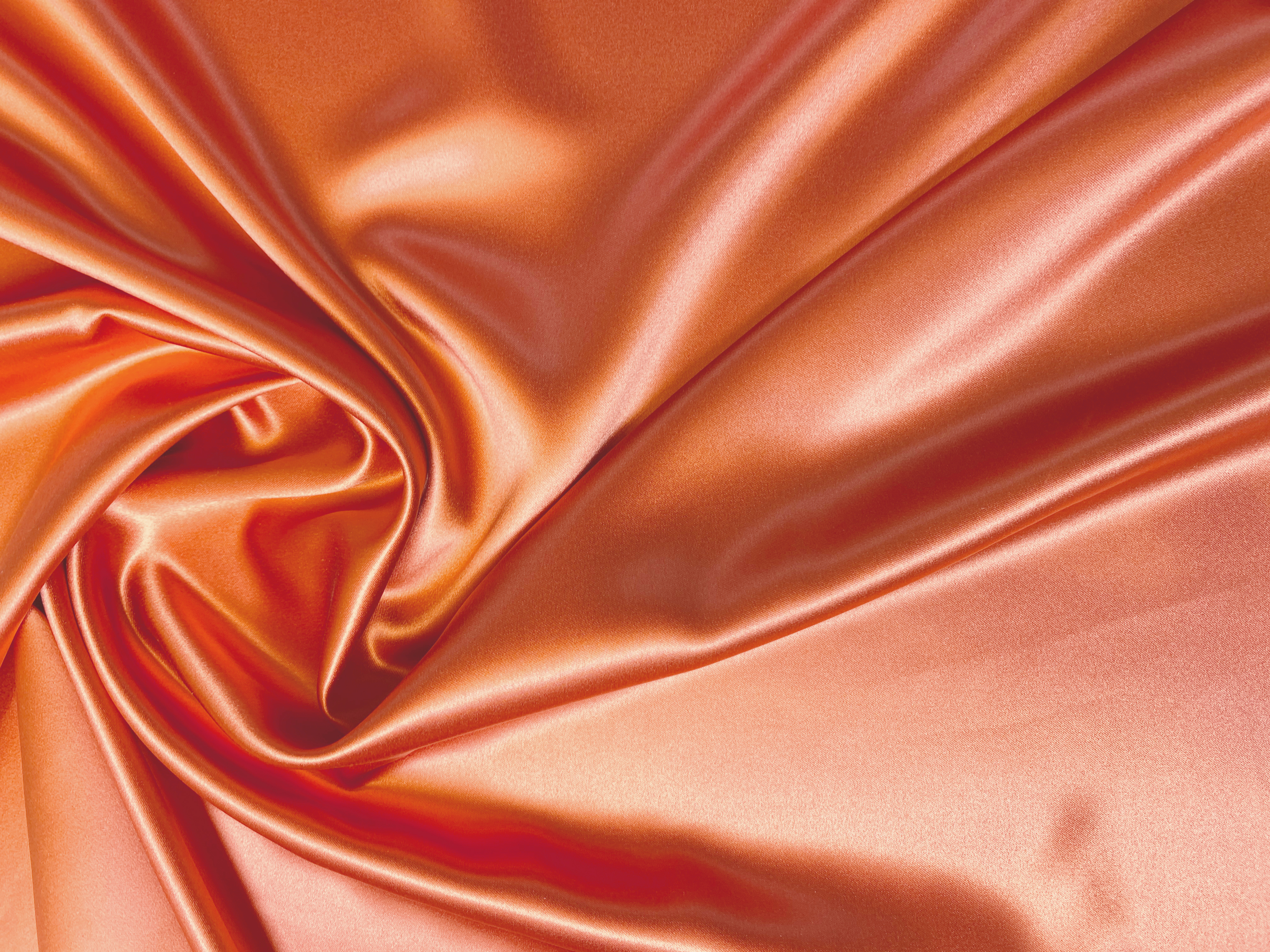 Crepe Satin ziegelrot