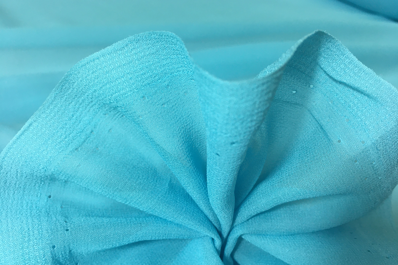 Seiden-Georgette - türkisblau