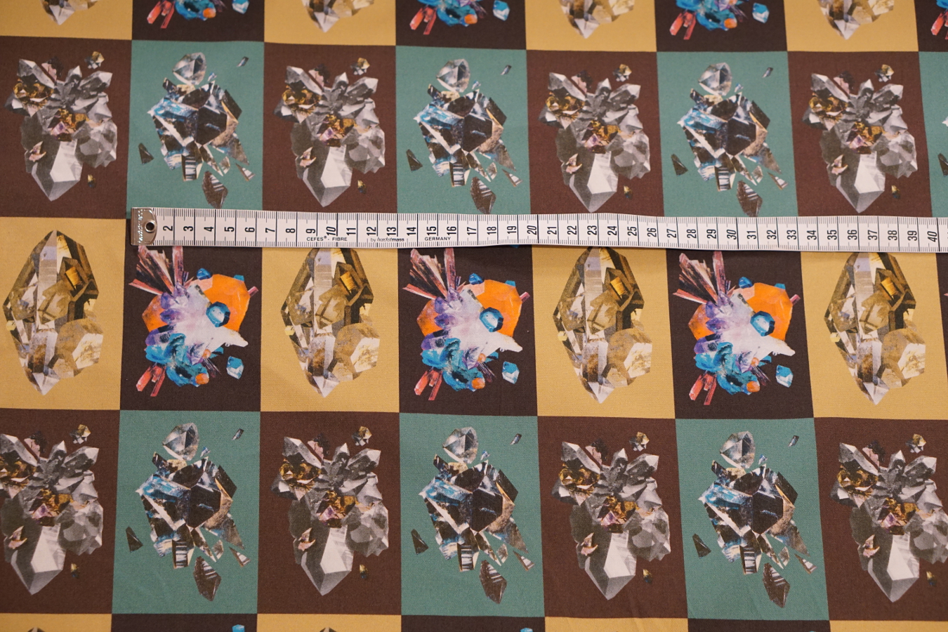 Baumwollstretch - Edelsteine