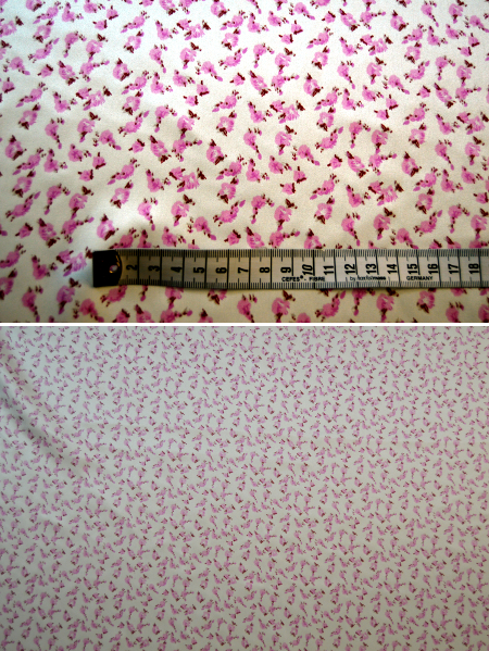 Satin - kleine Röschen auf weiß