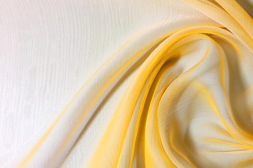 Chiffon gecrinkelt - sonnengelb