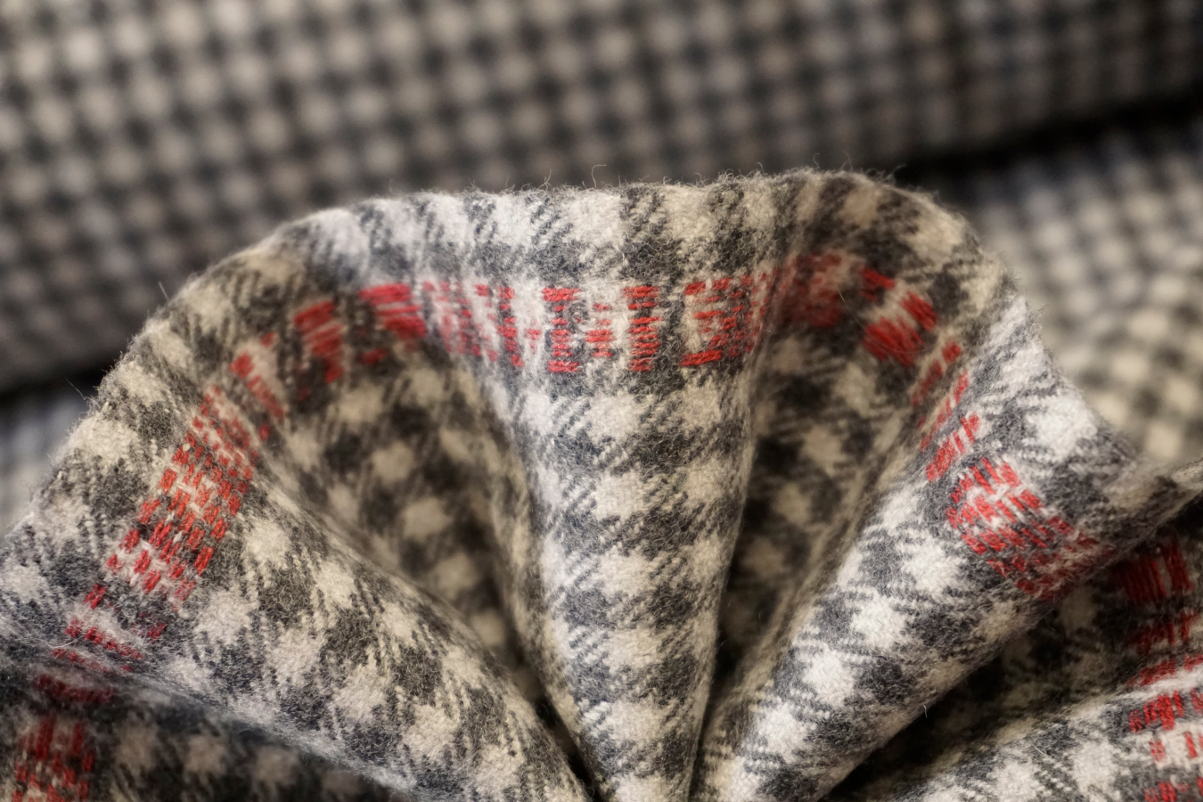 Schurwolle Vichykaro - Grautöne