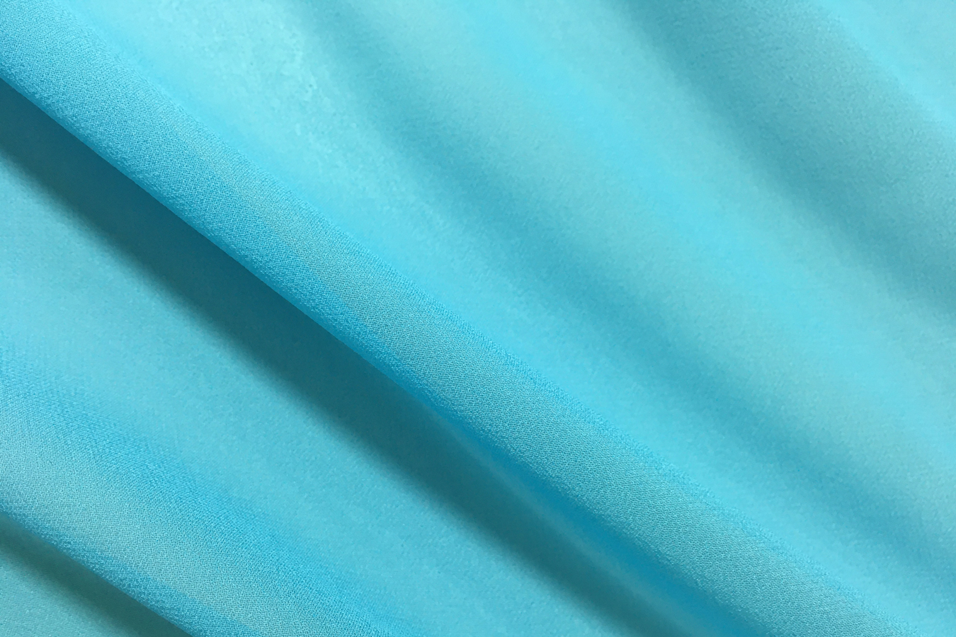 Seiden-Georgette - türkisblau