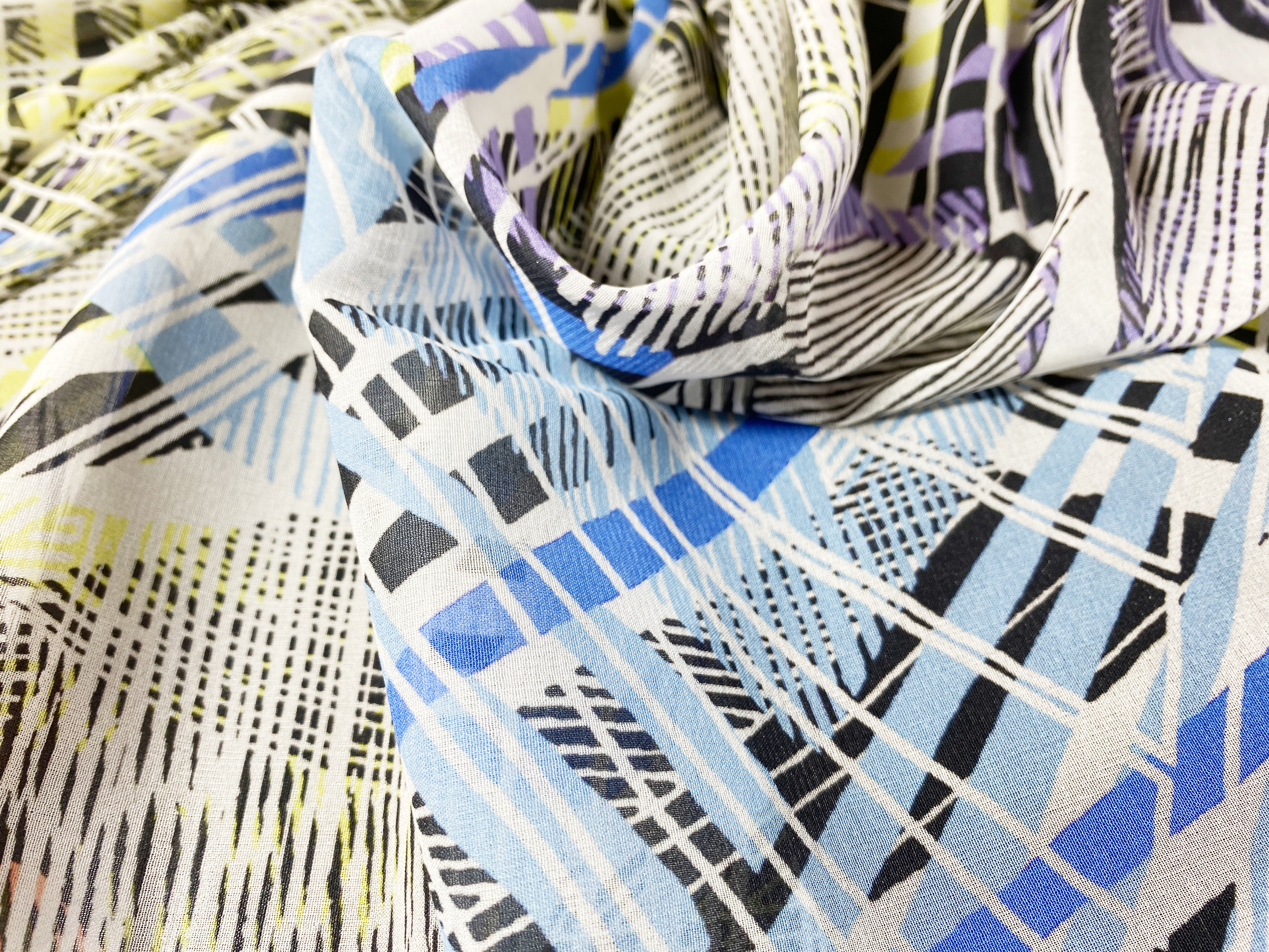 elastischer Chiffon abstraktes Muster