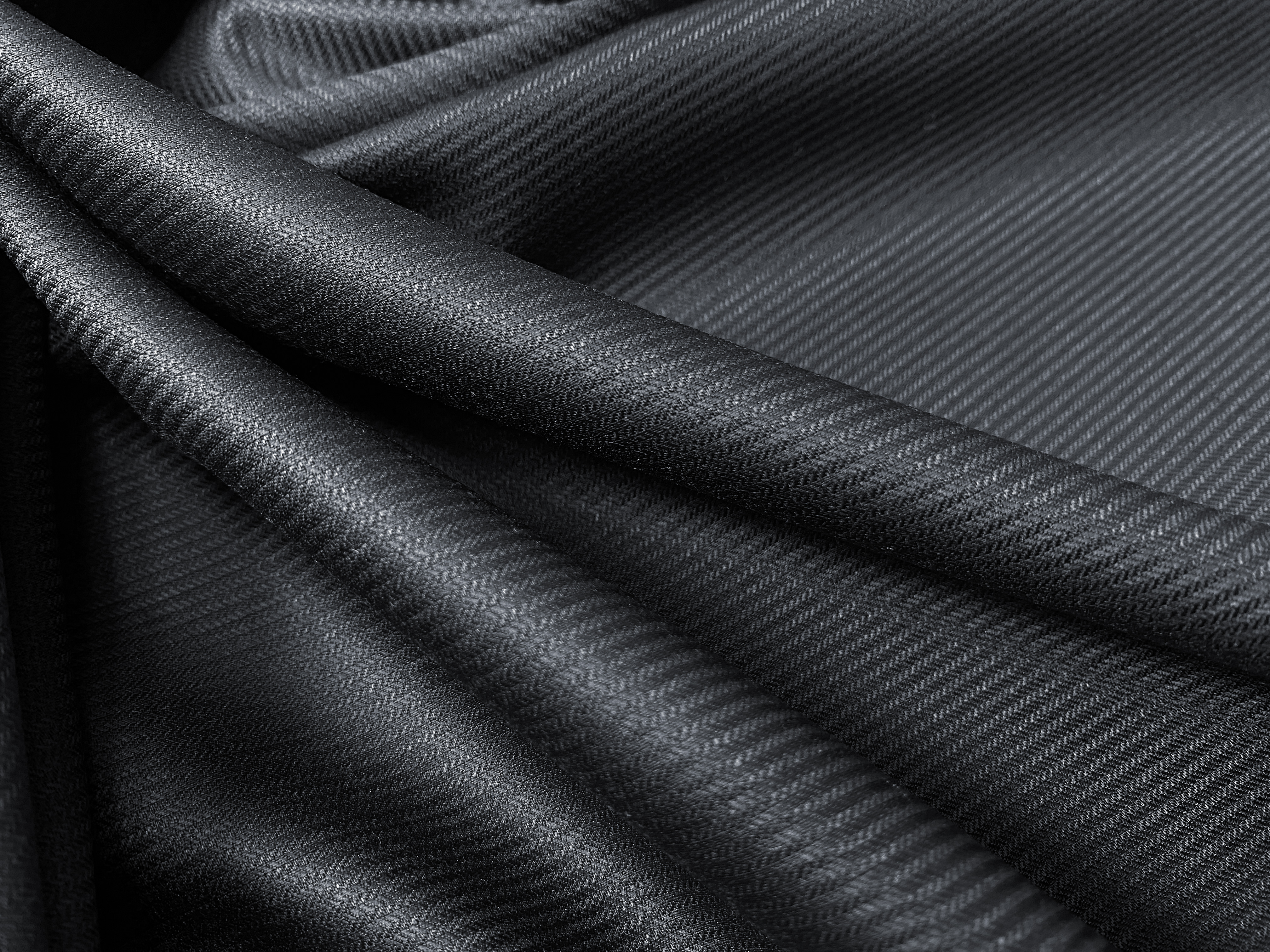 Schurwolle Schattenstreifen dunkelblau