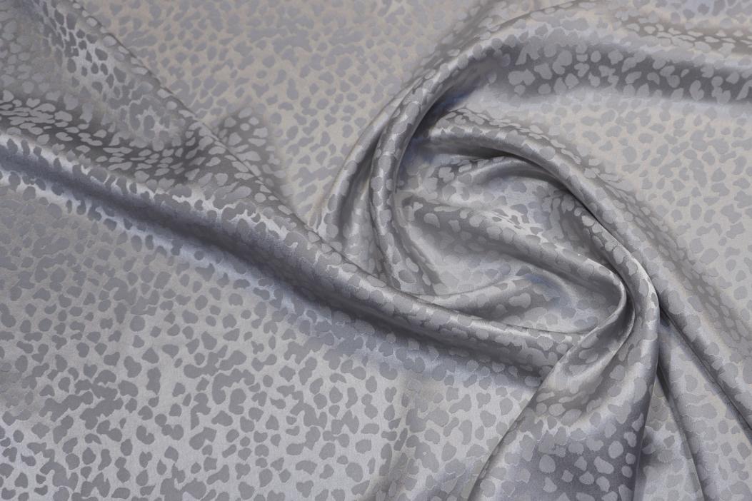 Seidenjacquard - silbergrau