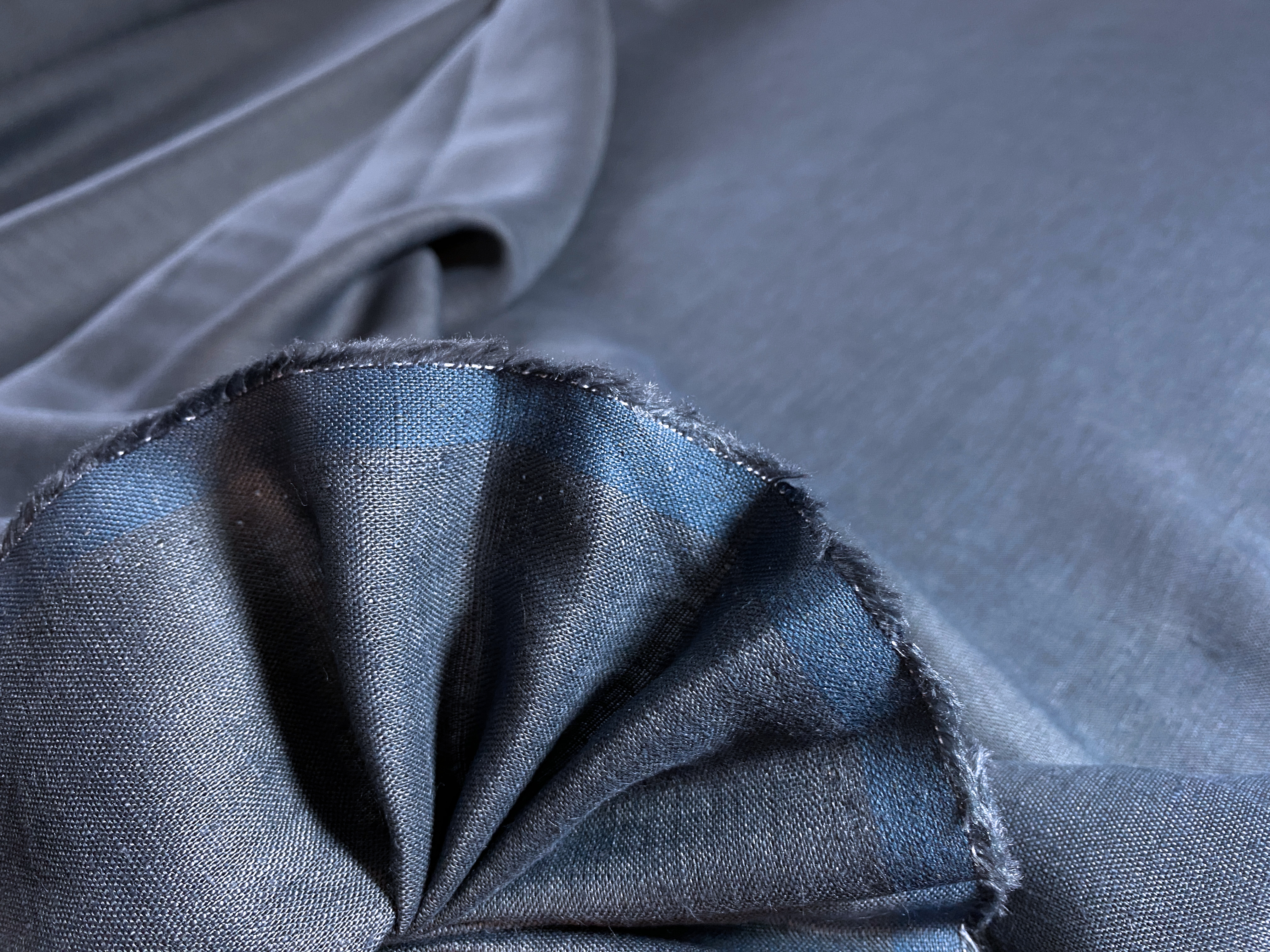 feines Leinen jeansblau
