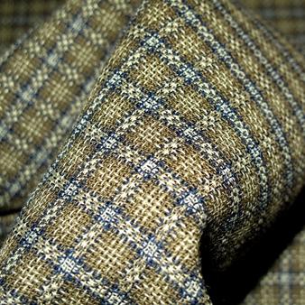 Schurwolle - beige und blau