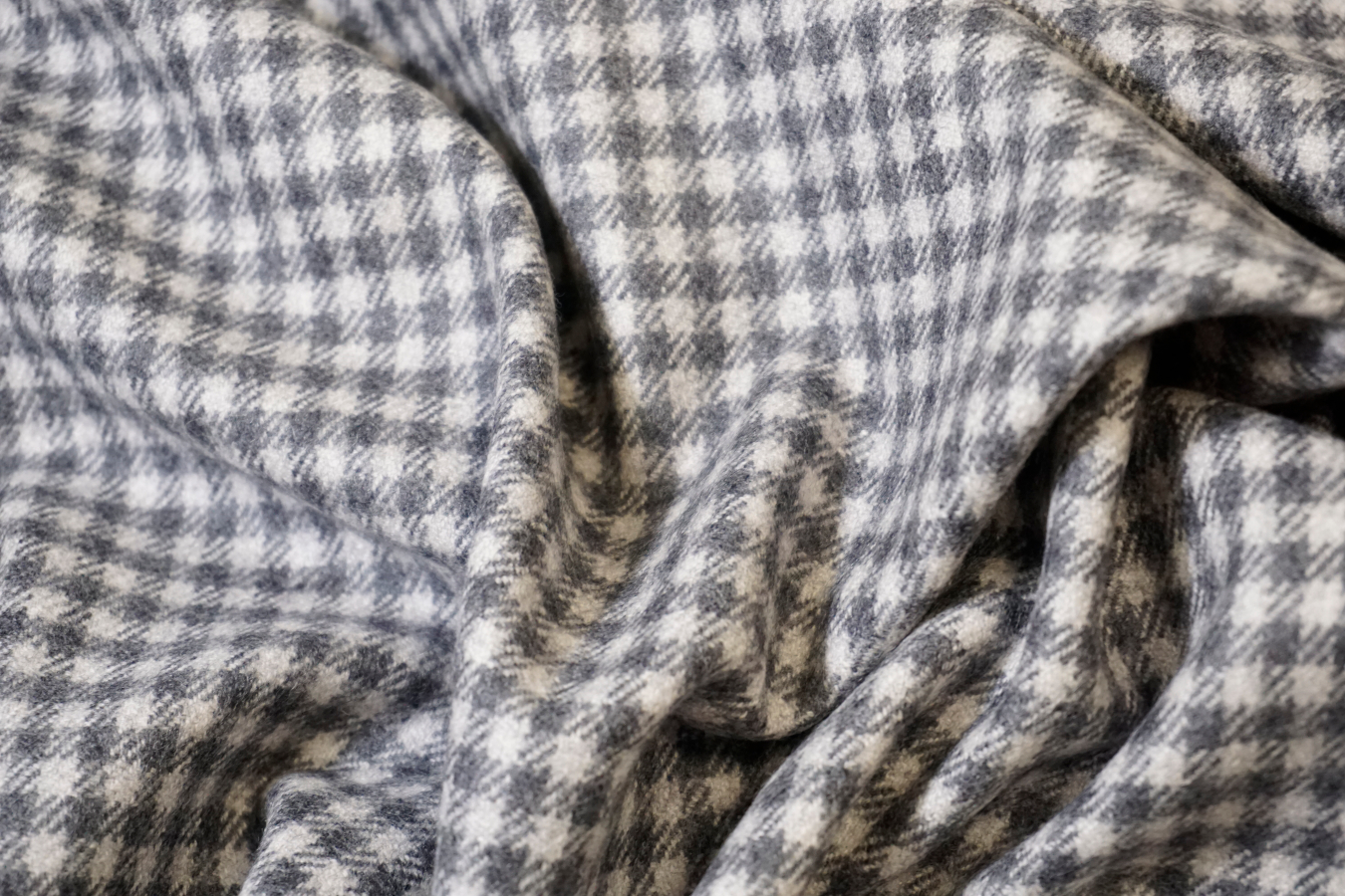 Schurwolle Vichykaro - Grautöne