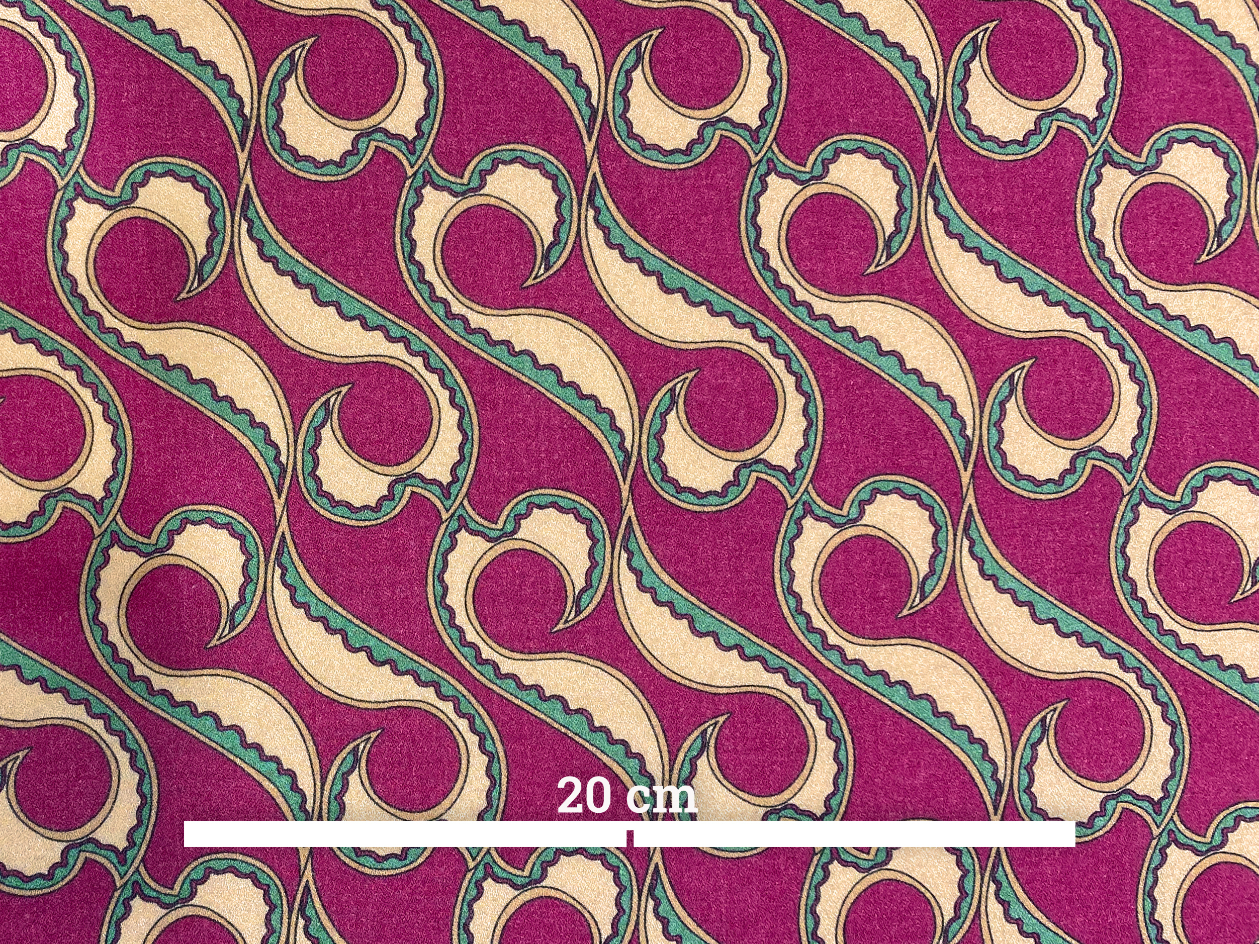 Crepe Schurwollmischung fuchsia-petrol-sand