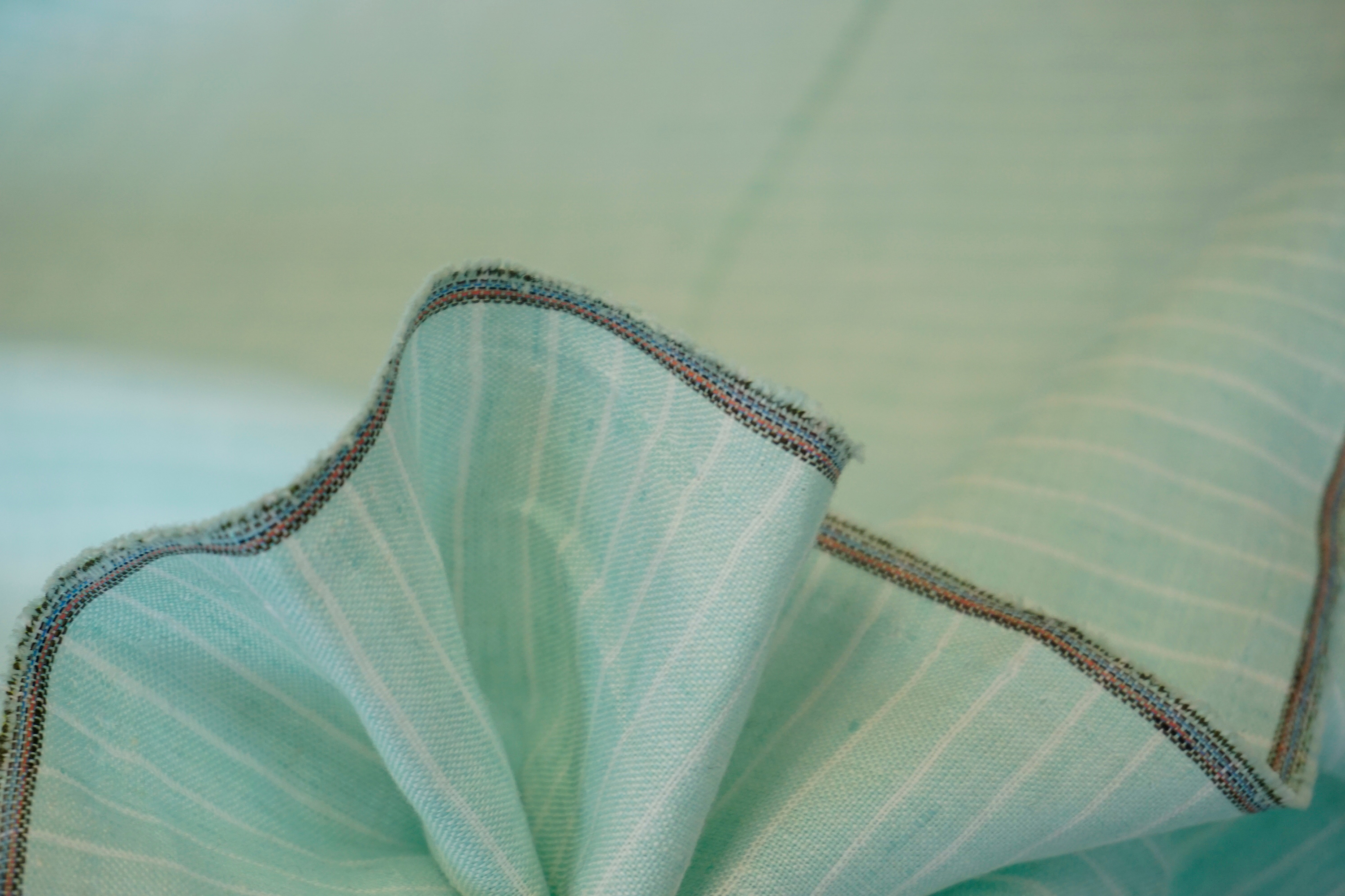 Leinen - mint gestreift