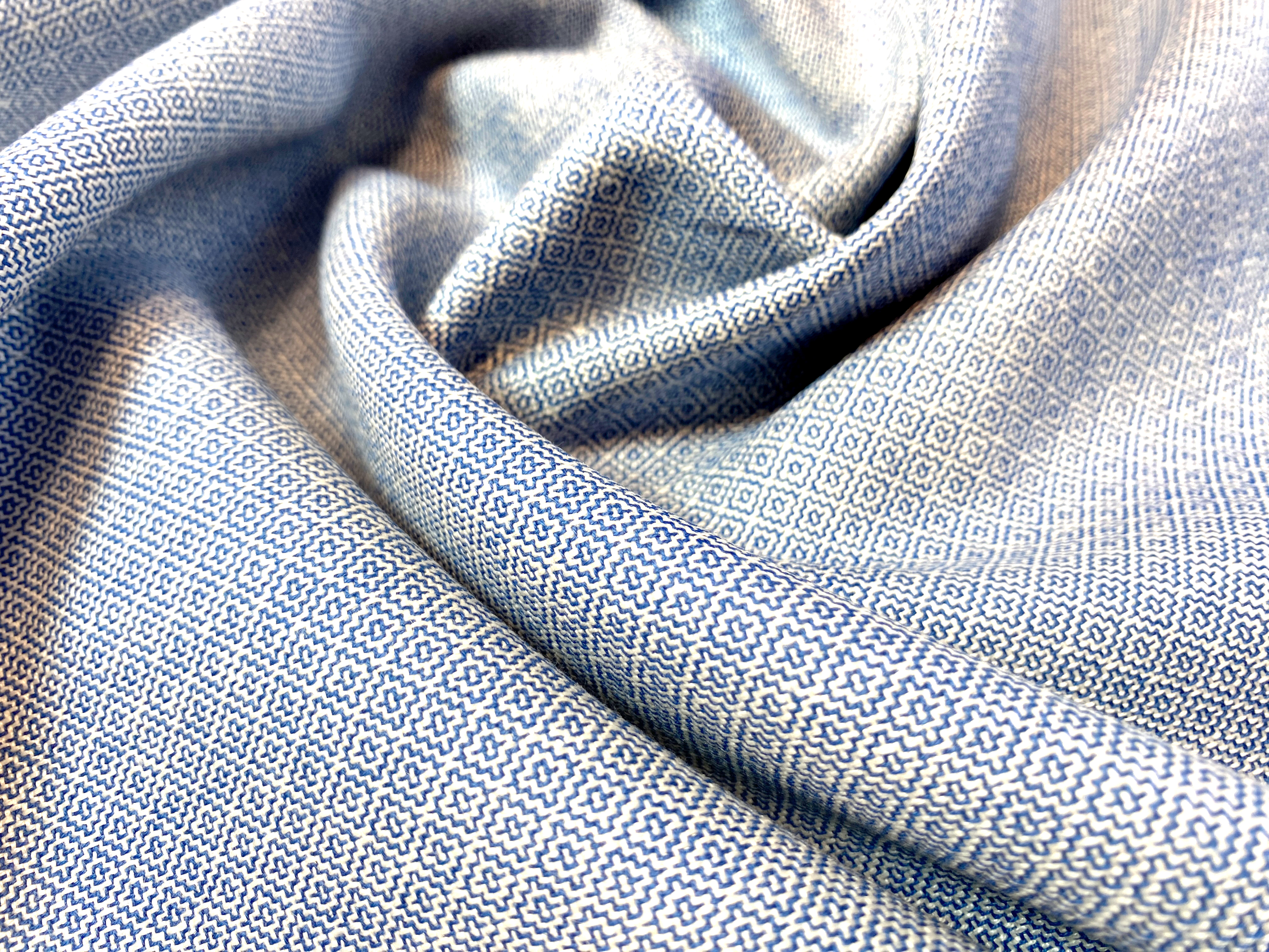 Halbleinen Kostümware blau-weiß