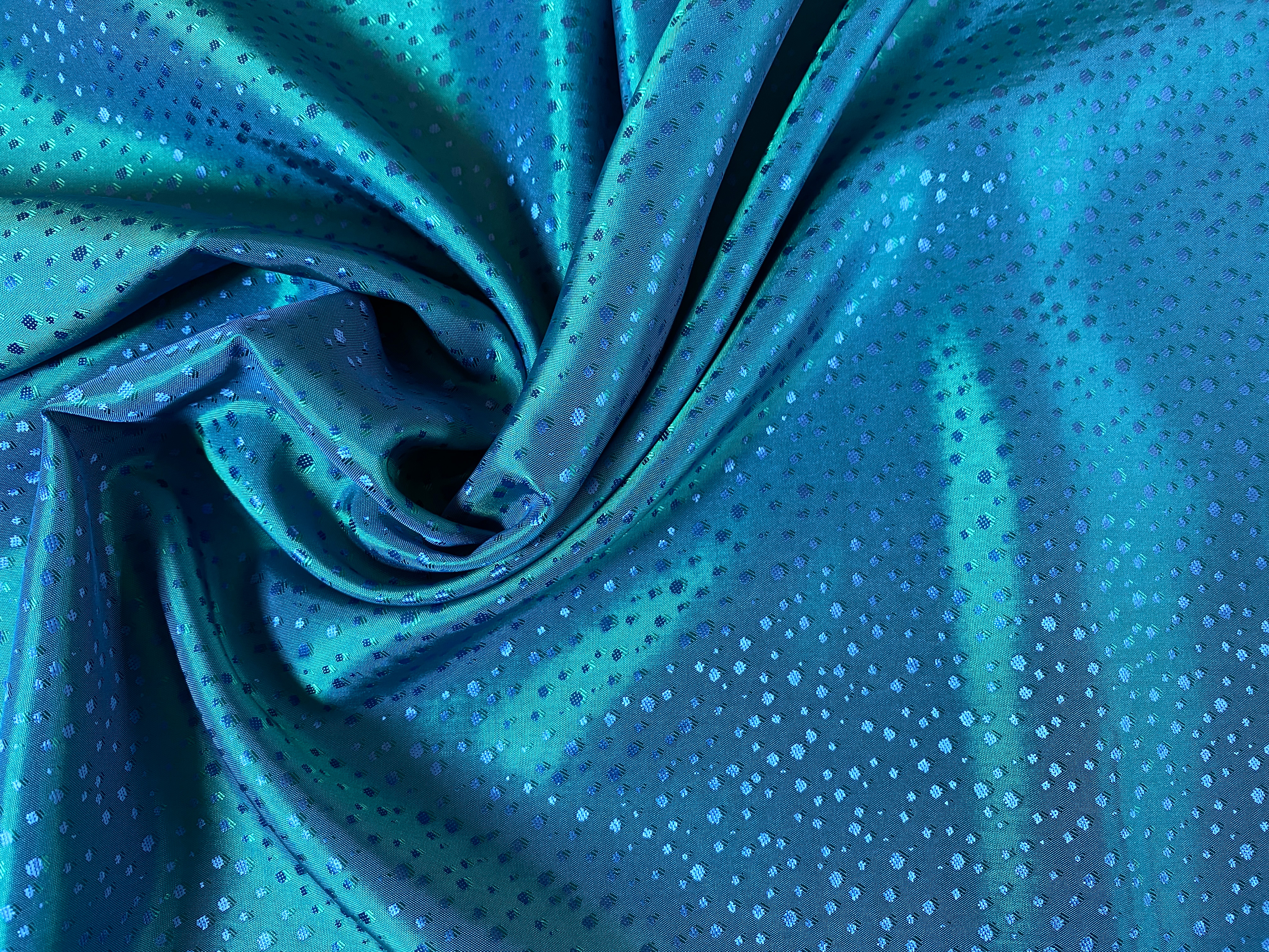 Jacquardfutter türkisblau