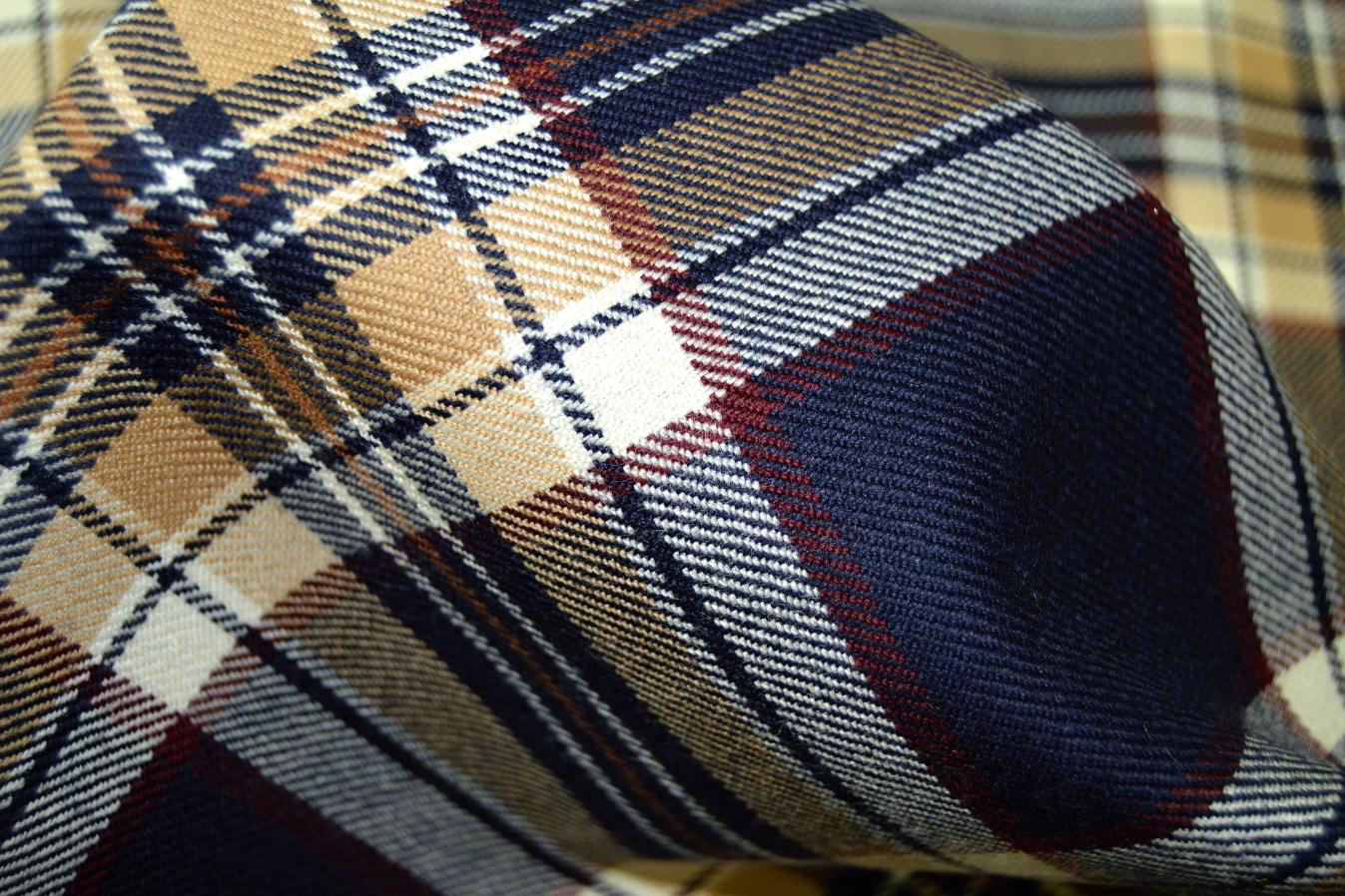 Tartan - dunkelblau-beige kariert