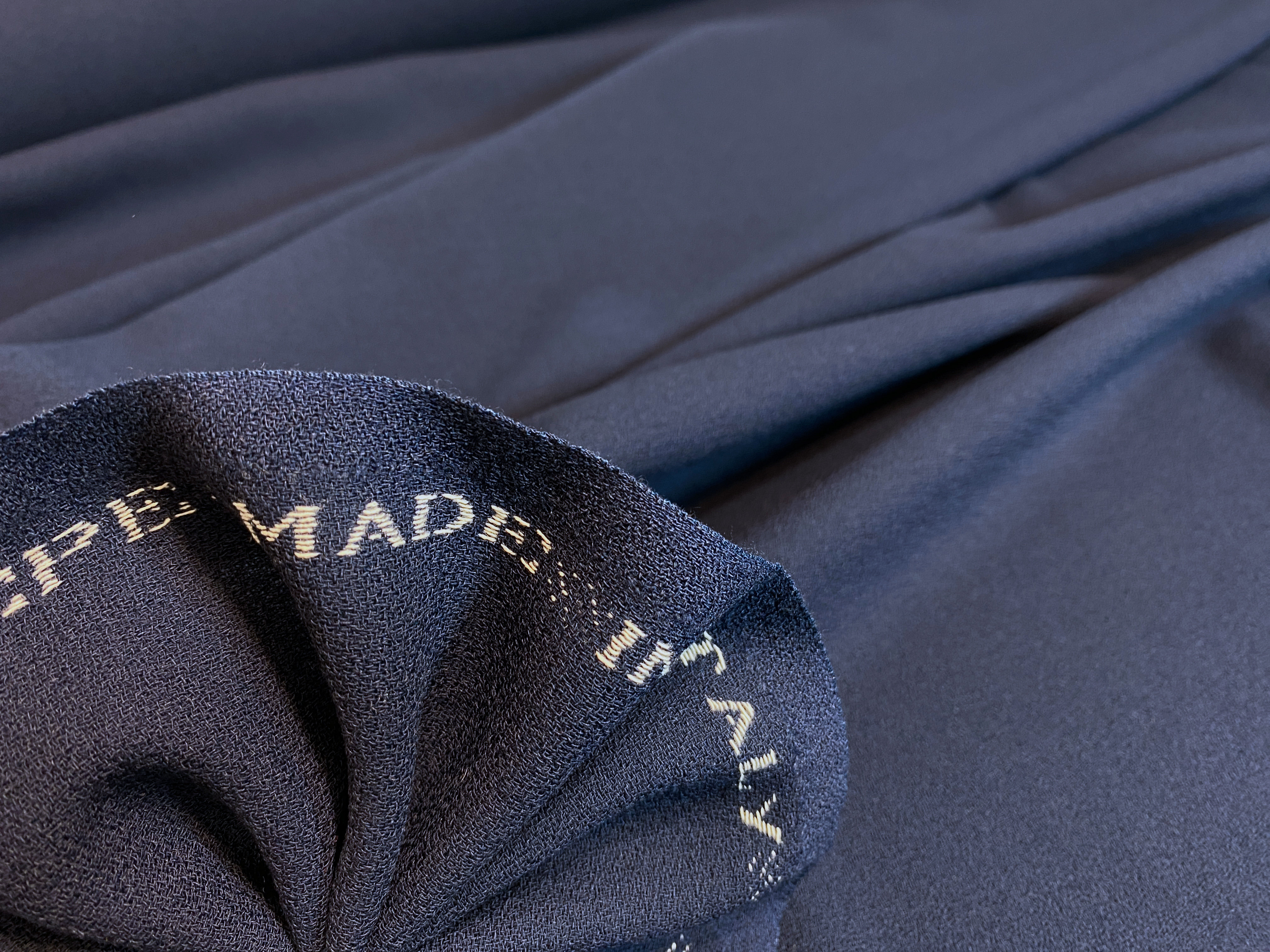 Woll-Crepe dunkelblau