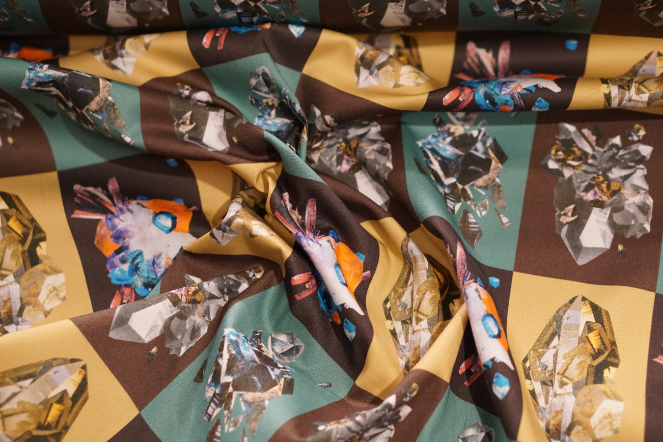 Baumwollstretch - Edelsteine