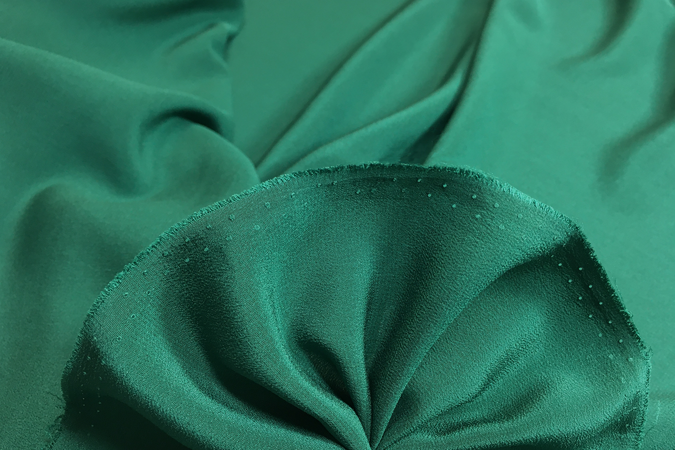 Seidencrêpe - dunkelgrün