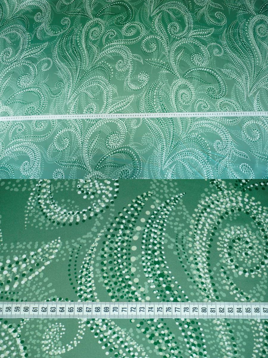 Seidensatin - Punktemuster auf salbei