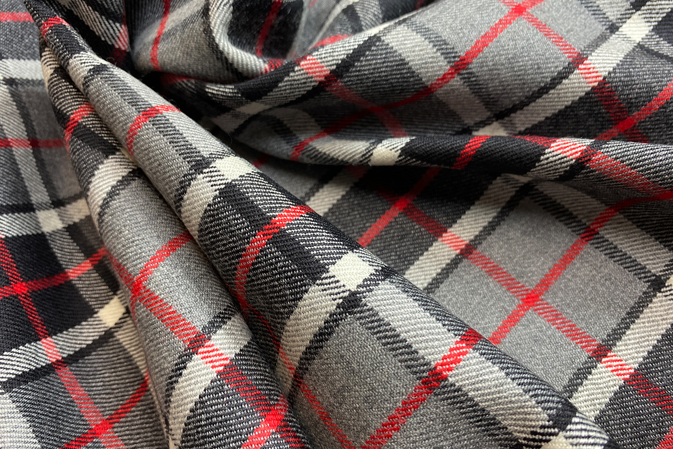 Flanell - Schottenkaro, grau