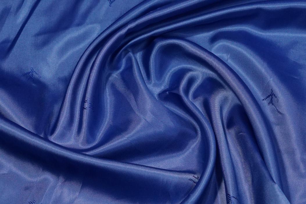 Cupro - Jacquard in mittelblau