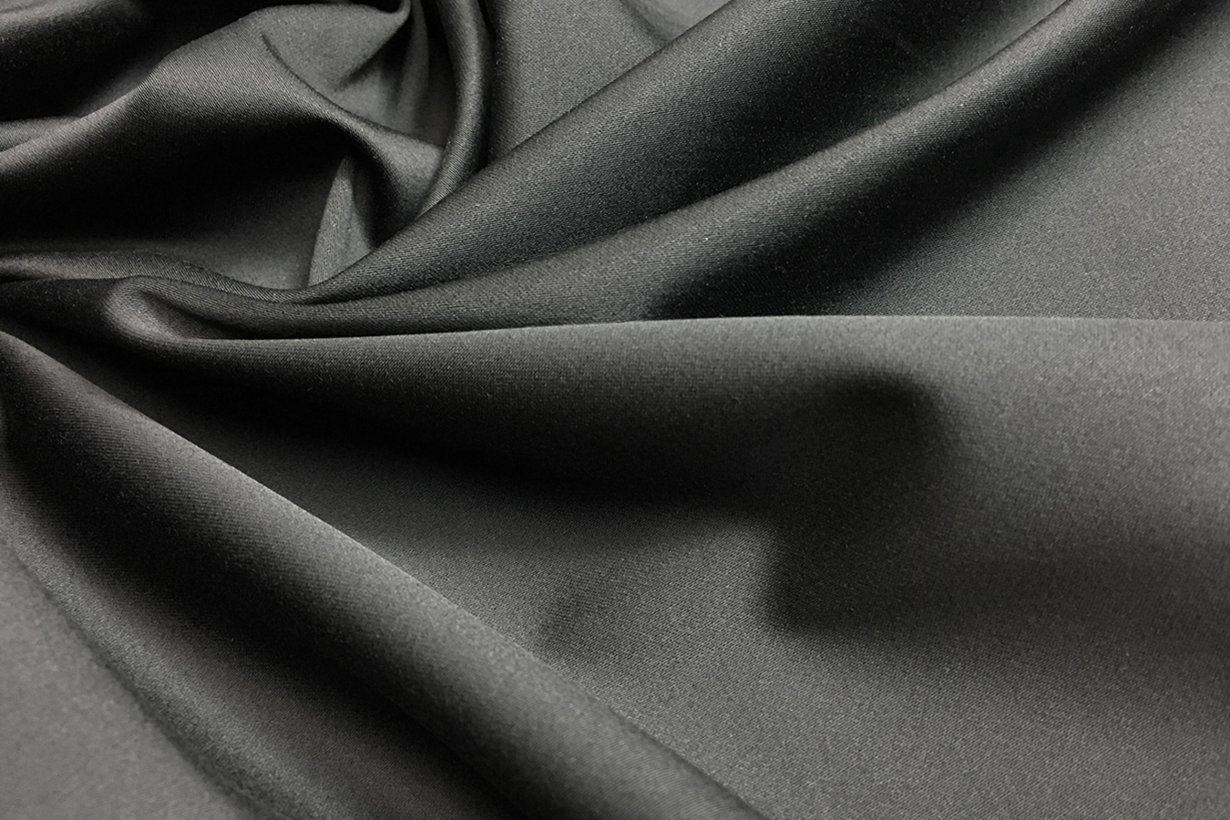 Baumwollsatin - schwarz