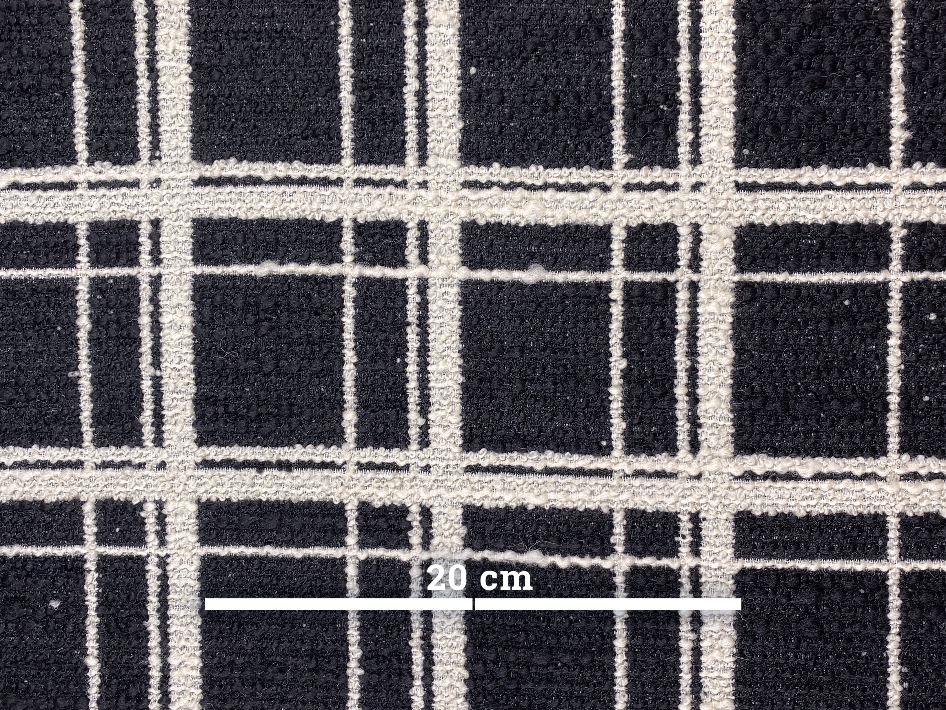 doppelseitige Boucleware schwarz-creme