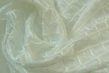 Bestickter Chiffon - cremefarben