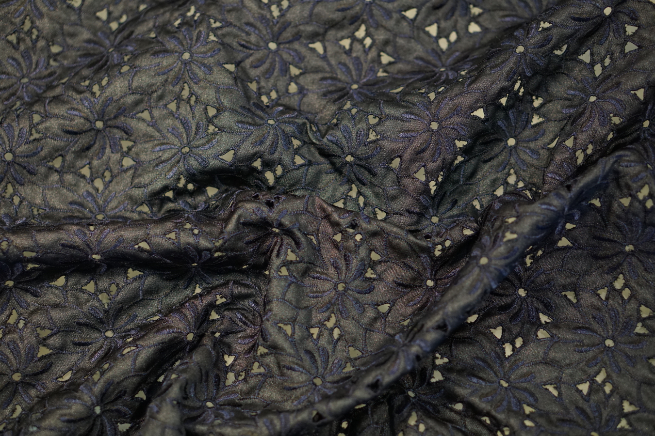 Madeirastickerei - nachtblau