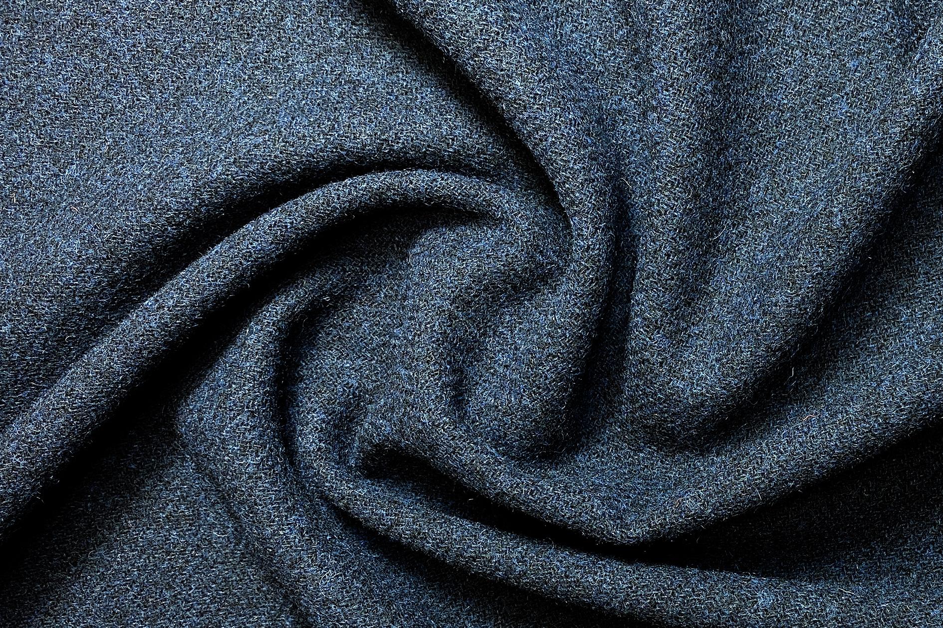 Schurwolle blaumeliert