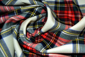 Rest Original Schottenkaro weiß-rot-grün